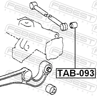 TAB093 Febest Сайлентблок тяги поперечної, задньої підвіски