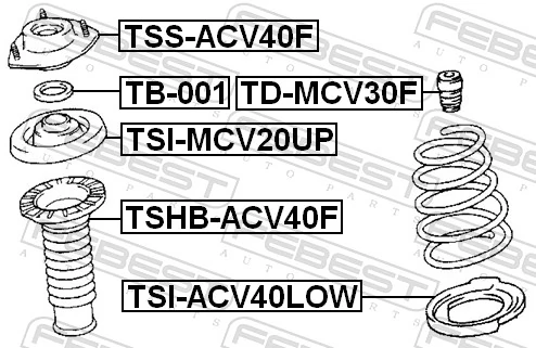 TSHBACV40F Febest Пильник стійки передньої