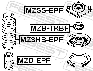 MZBTRBF Febest Підшипник опори амортизатора