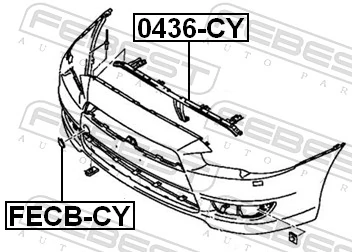 Шина бампера переднього Mitsubishi Lancer X седан (CY_A, CZ_A) (2007 - 2026) ціна, від 16.37 USD