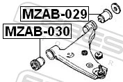 MZAB030 Febest Сайлентблок переднього нижнього важеля
