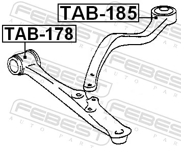 TAB185 Febest Сайлентблок переднього нижнього важеля