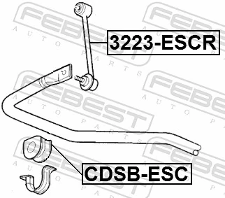 CDSBESC Febest Втулка стабілізатора переднього