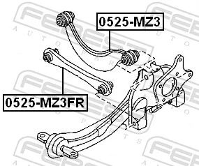 0525MZ3FR Febest Важіль задньої підвіски поперечний