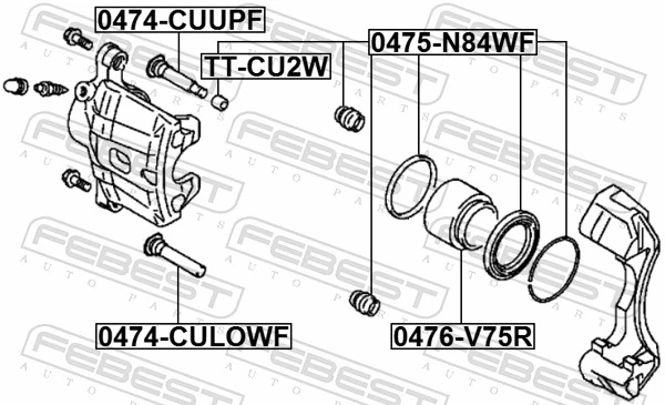 MR407126 Mitsubishi Ремкомплект гальмівної системи