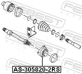 AS3058202RS Febest Підвісний підшипник передньої піввісі