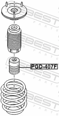 PGD407F Febest Буфер-відбійник амортизатора переднього