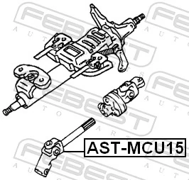 ASTMCU15 Febest Вал/шток рульової рейки
