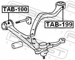 TAB199 Febest Сайлентблок переднього нижнього важеля