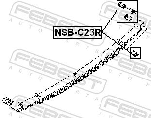 NSBC23R Febest Втулка ресори
