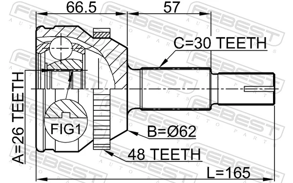 ШРУС зовнішній передній CW2934 Optimal