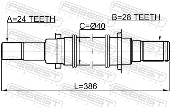 0512BL16MT Febest Промвал