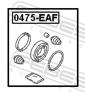 0475EAF Febest Ремкомплект гальмівної системи