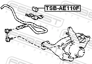 TSBAE110F Febest Втулка стабілізатора переднього