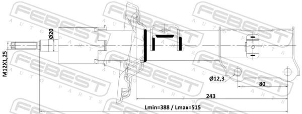 Амортизатор передньої підвіски, лівий Hyundai/Kia 54650H5100 ціна, від 73.87 USD