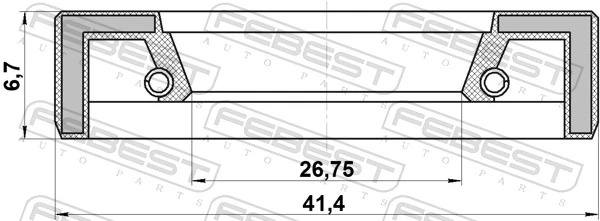 95FAY28410707X Febest Ремкомплект до рульової рейки