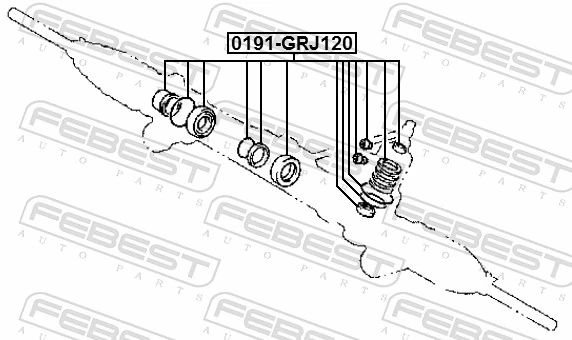 0191GRJ120 Febest Сальник рульового механізму, ремкомплект