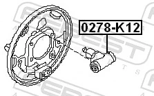 0278K12 Febest Робочий циліндр