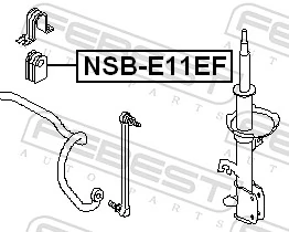 NSBE11EF Febest Втулка стабілізатора переднього