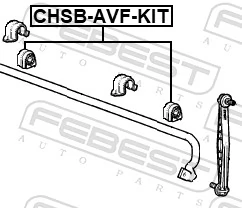 CHSBAVFKIT Febest Ремкомплект переднього стабілізатора