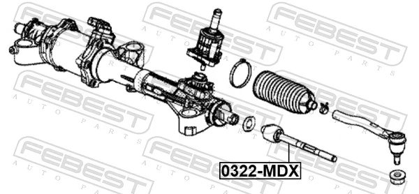 0322MDX Febest Тяги кермові