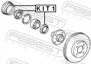 KIT1 Febest Сальник передньої маточини