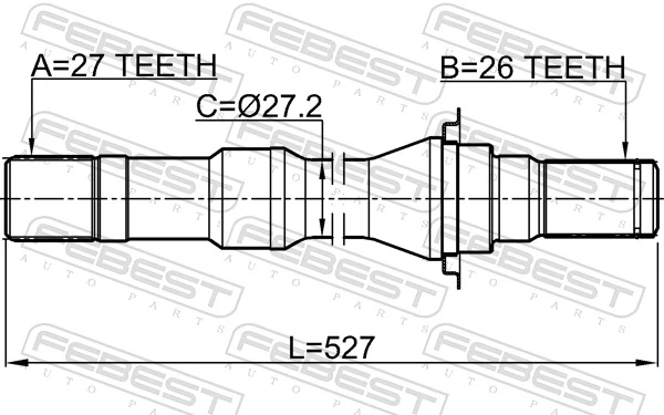 1012V250ATRH Febest Промвал