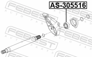 AS305516 Febest Підвісний підшипник передньої піввісі