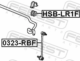 HSBLR1F Febest Втулка стабілізатора переднього
