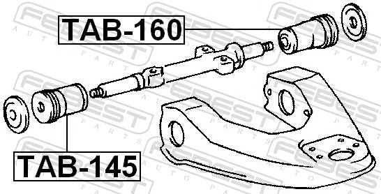 TAB145 Febest Сайлентблок переднього верхнього важеля