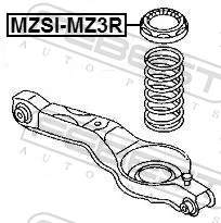 MZSIMZ3R Febest Проставка (гумове кільце) пружини задньої, верхня