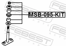 MSB095KIT Febest Втулка стійки переднього стабілізатора