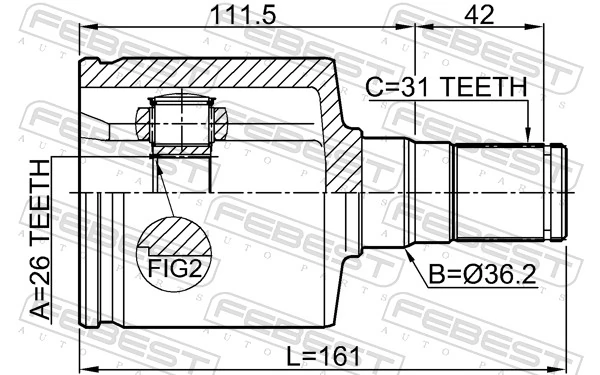 Шарнір кутових швидкостей передній лівий Ford S-Max мінівен (CA1) (2006 - 2014) ціна, від 36.09 USD