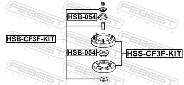 HSSCF3FKIT Febest Кріплення переднього амортизатора