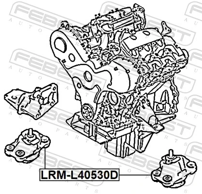 LR056670 Land Rover Подушка (опора) двигуна, ліва/права
