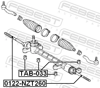 0122NZT260 Febest Тяги кермові