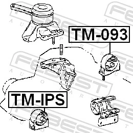 TM093 Febest Задня подушка двигуна