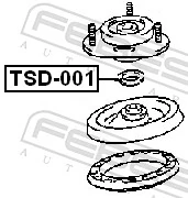 TSD001 Febest Сальник підшипника передньої опори амортизатора