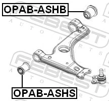 OPABASHB Febest Сайлентблок переднього нижнього важеля