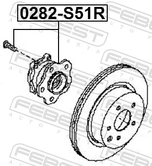 0282S51R Febest Маточина задня
