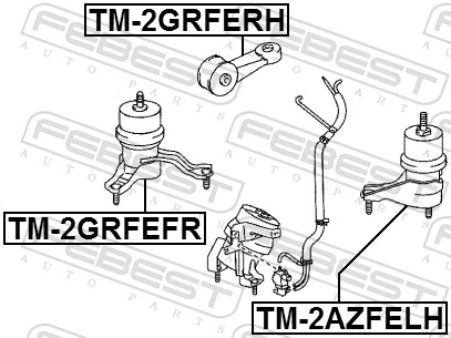 TM2GRFEFR Febest Права подушка мотора