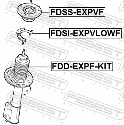 FDSIEXPVLOWF Febest Проставка (гумове кільце) пружини передньої, нижня
