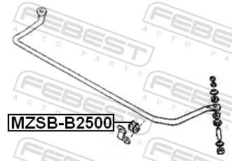 MZSBB2500 Febest Втулка стабілізатора переднього