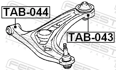 TAB044 Febest Сайлентблок переднього нижнього важеля