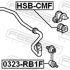 HSBCMF Febest Втулка стабілізатора переднього