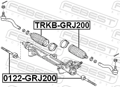 TRKBGRJ200 Febest Пильник рульової