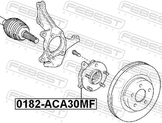 0182ACA30MF Febest Маточина (передня)