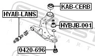 Сайлентблок переднього важеля J40314OEM Japan Cars