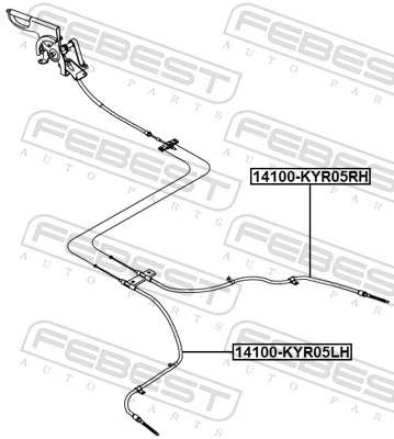 Трос стоянкового гальма задній правий KAP KS0700091 ціна, від 20.35 USD