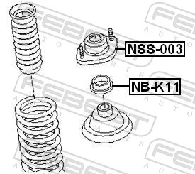 NSS003 Febest Кріплення переднього амортизатора
